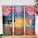 Personalised Knights Rugby ANZAC Day Skinny Tumbler Last Post Poppy We Will Remember Them