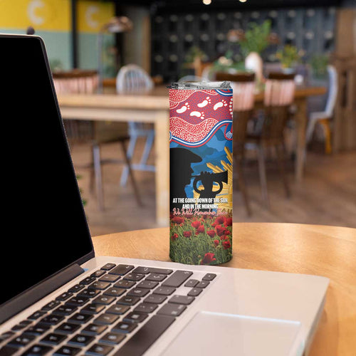 Personalised Knights Rugby ANZAC Day Skinny Tumbler Last Post Poppy We Will Remember Them