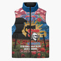 Personalised Knights Rugby ANZAC Day Sleeveless Puffer Jacket Last Post Poppy We Will Remember Them