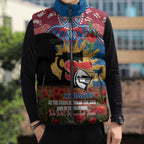Personalised Knights Rugby ANZAC Day Sleeveless Puffer Jacket Last Post Poppy We Will Remember Them
