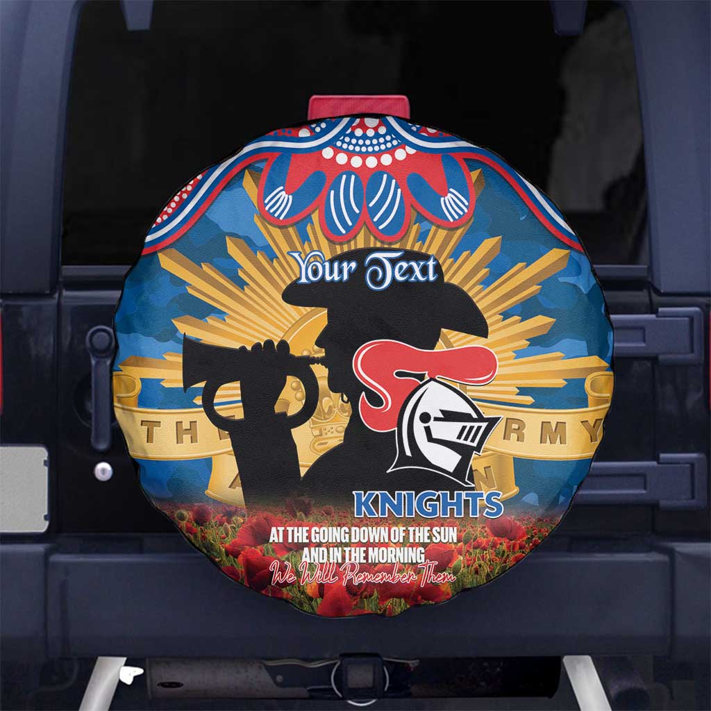 Personalised Knights Rugby ANZAC Day Spare Tire Cover Last Post Poppy We Will Remember Them