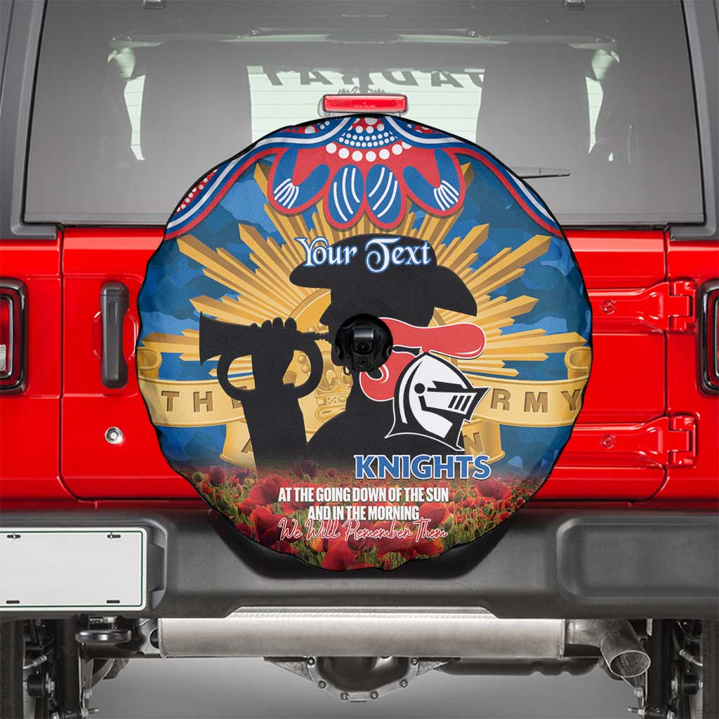 Personalised Knights Rugby ANZAC Day Spare Tire Cover Last Post Poppy We Will Remember Them