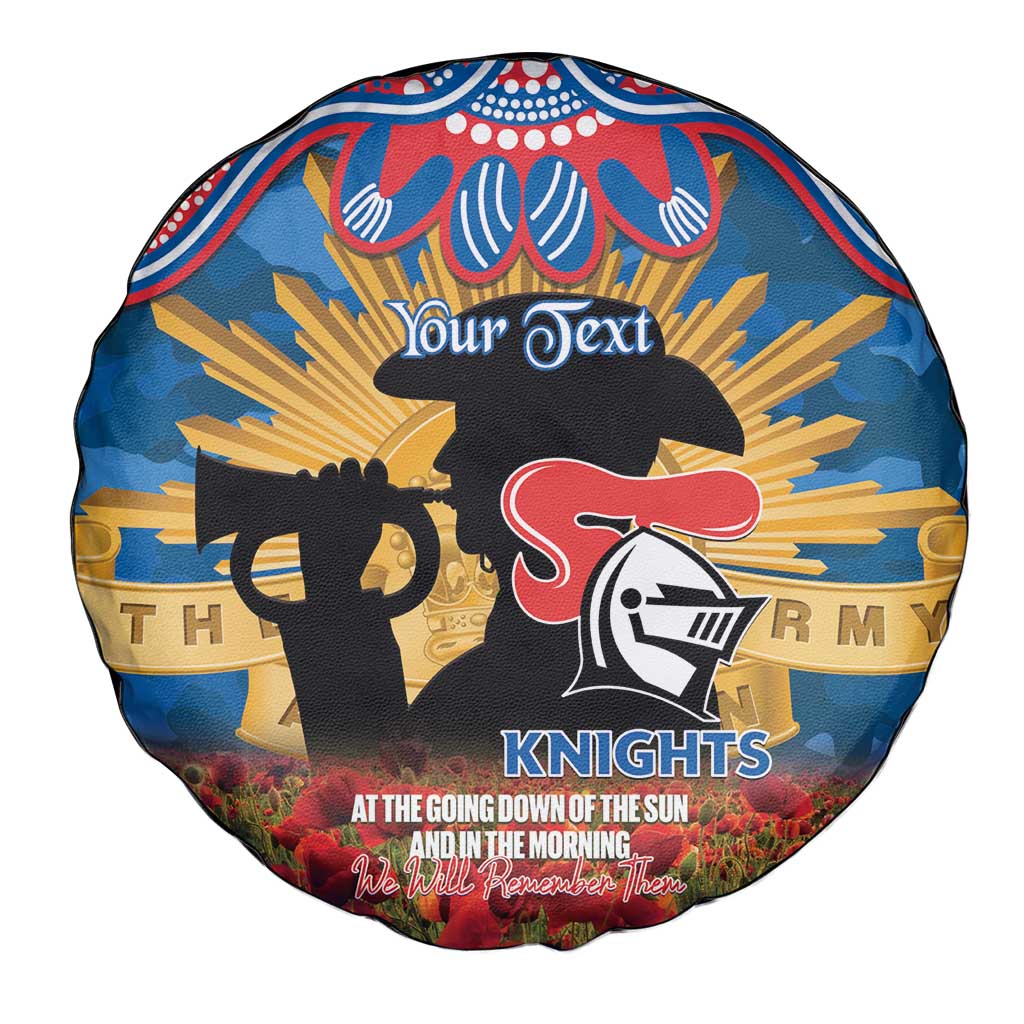 Personalised Knights Rugby ANZAC Day Spare Tire Cover Last Post Poppy We Will Remember Them