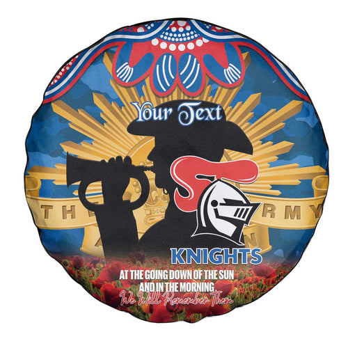 Personalised Knights Rugby ANZAC Day Spare Tire Cover Last Post Poppy We Will Remember Them