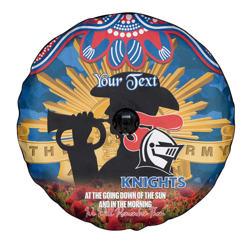 Personalised Knights Rugby ANZAC Day Spare Tire Cover Last Post Poppy We Will Remember Them