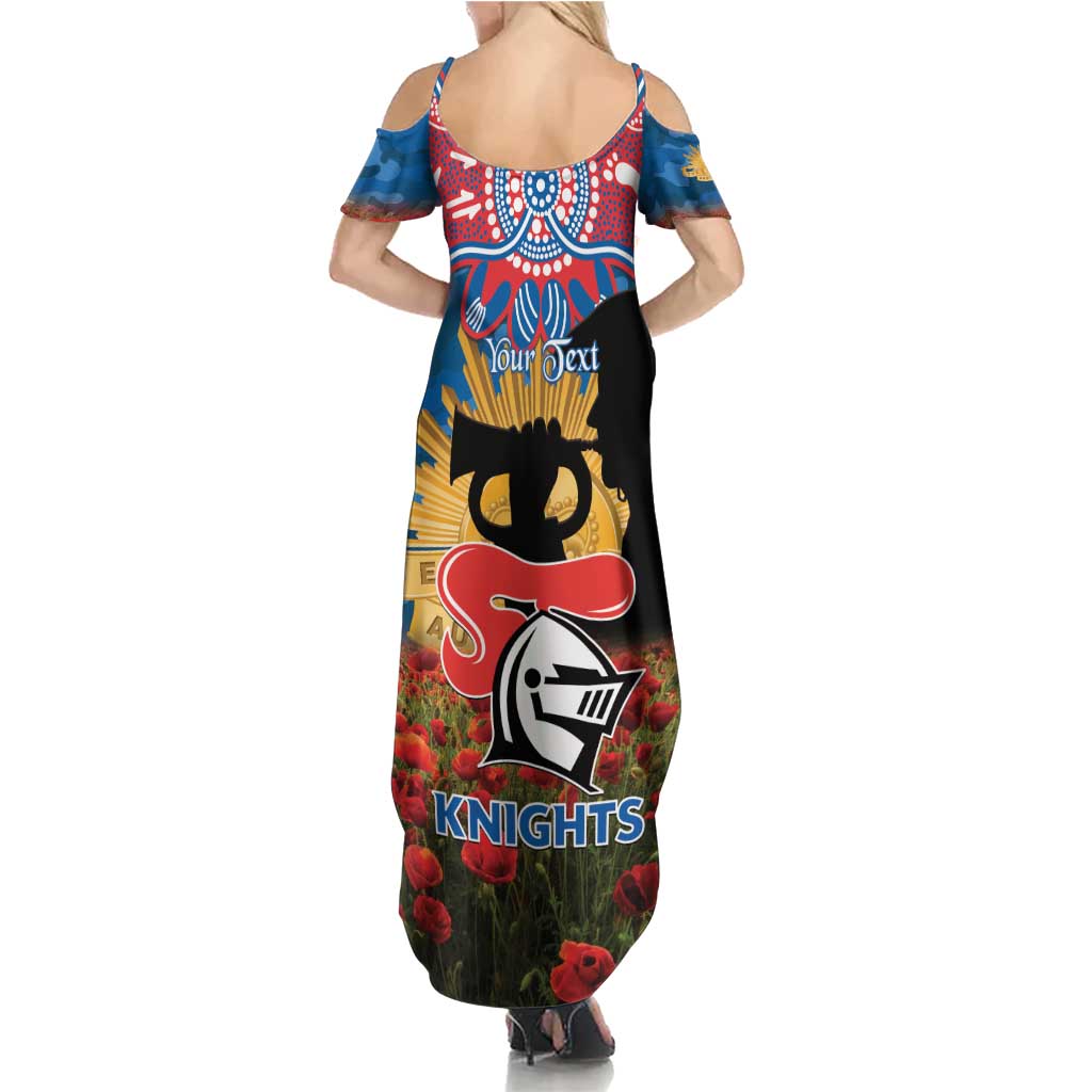 Personalised Knights Rugby ANZAC Day Summer Maxi Dress Last Post Poppy We Will Remember Them