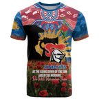 Personalised Knights Rugby ANZAC Day T Shirt Last Post Poppy We Will Remember Them