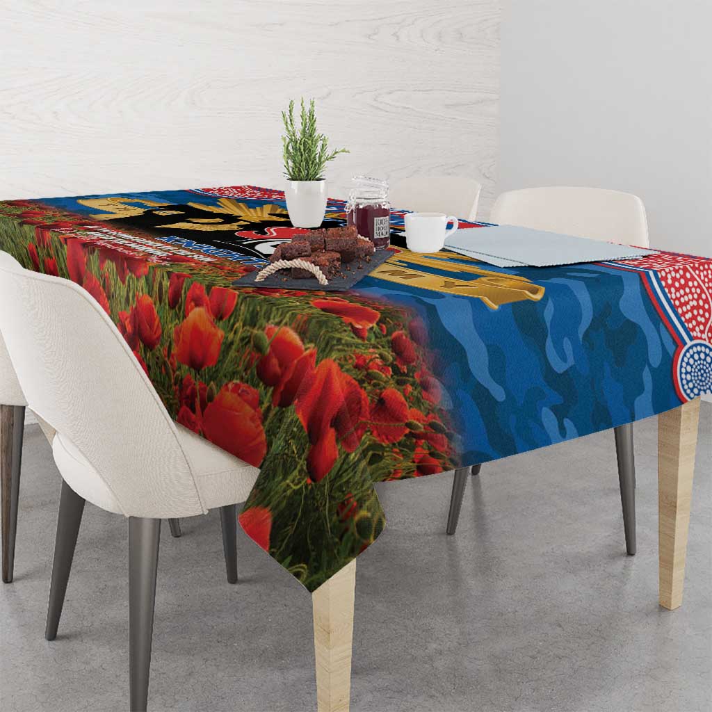 Personalised Knights Rugby ANZAC Day Tablecloth Last Post Poppy We Will Remember Them