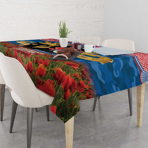 Personalised Knights Rugby ANZAC Day Tablecloth Last Post Poppy We Will Remember Them