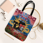 Personalised Knights Rugby ANZAC Day Tote Bag Last Post Poppy We Will Remember Them