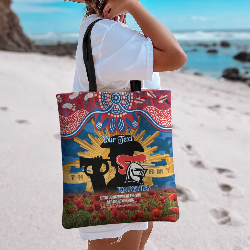 Personalised Knights Rugby ANZAC Day Tote Bag Last Post Poppy We Will Remember Them