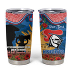 Personalised Knights Rugby ANZAC Day Tumbler Cup Last Post Poppy We Will Remember Them