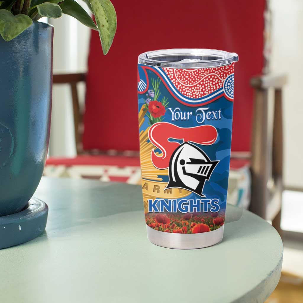Personalised Knights Rugby ANZAC Day Tumbler Cup Last Post Poppy We Will Remember Them