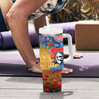 Personalised Knights Rugby ANZAC Day Tumbler With Handle Last Post Poppy We Will Remember Them
