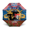 Personalised Knights Rugby ANZAC Day Umbrella Last Post Poppy We Will Remember Them