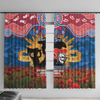 Personalised Knights Rugby ANZAC Day Window Curtain Last Post Poppy We Will Remember Them