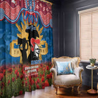 Personalised Knights Rugby ANZAC Day Window Curtain Last Post Poppy We Will Remember Them
