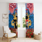 Personalised Knights Rugby ANZAC Day Window Curtain Last Post Poppy We Will Remember Them