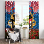 Personalised Knights Rugby ANZAC Day Window Curtain Last Post Poppy We Will Remember Them