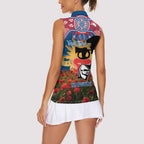 Personalised Knights Rugby ANZAC Day Women Sleeveless Polo Shirt Last Post Poppy We Will Remember Them