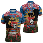 Personalised Knights Rugby ANZAC Day Zipper Polo Shirt Last Post Poppy We Will Remember Them