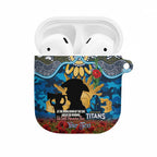 Personalised Titans Rugby ANZAC Day AirPods Case Last Post Poppy We Will Remember Them