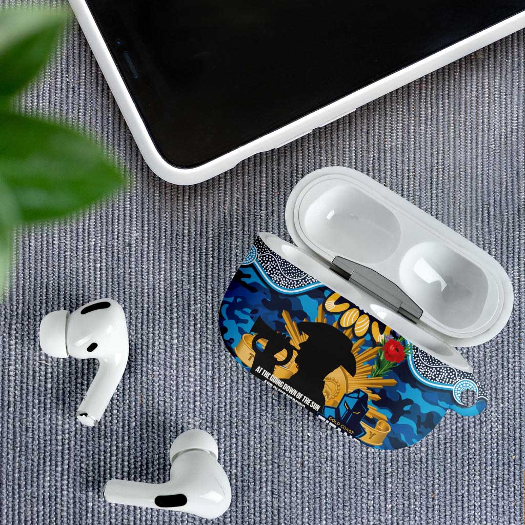 Personalised Titans Rugby ANZAC Day AirPods Case Last Post Poppy We Will Remember Them
