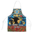 Personalised Titans Rugby ANZAC Day Apron Last Post Poppy We Will Remember Them