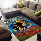 Personalised Titans Rugby ANZAC Day Area Rug Last Post Poppy We Will Remember Them
