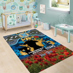 Personalised Titans Rugby ANZAC Day Area Rug Last Post Poppy We Will Remember Them