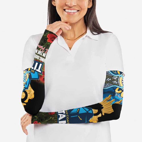 Personalised Titans Rugby ANZAC Day Arm Sleeves Last Post Poppy We Will Remember Them