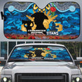 Personalised Titans Rugby ANZAC Day Auto Sun Shade Last Post Poppy We Will Remember Them