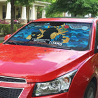 Personalised Titans Rugby ANZAC Day Auto Sun Shade Last Post Poppy We Will Remember Them