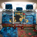 Personalised Titans Rugby ANZAC Day Back Car Seat Cover Last Post Poppy We Will Remember Them