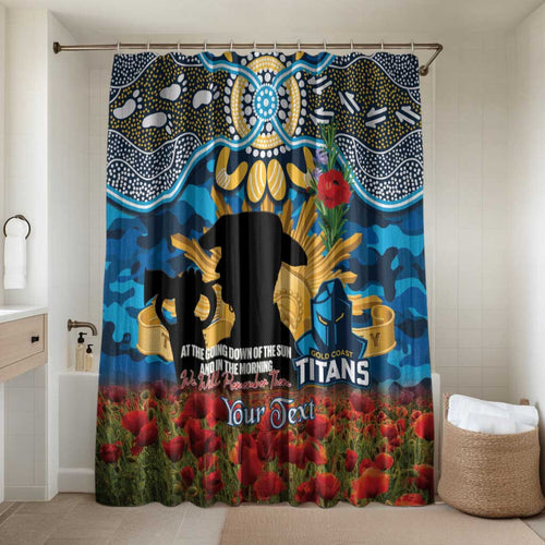 Personalised Titans Rugby ANZAC Day Bathroom Set Last Post Poppy We Will Remember Them