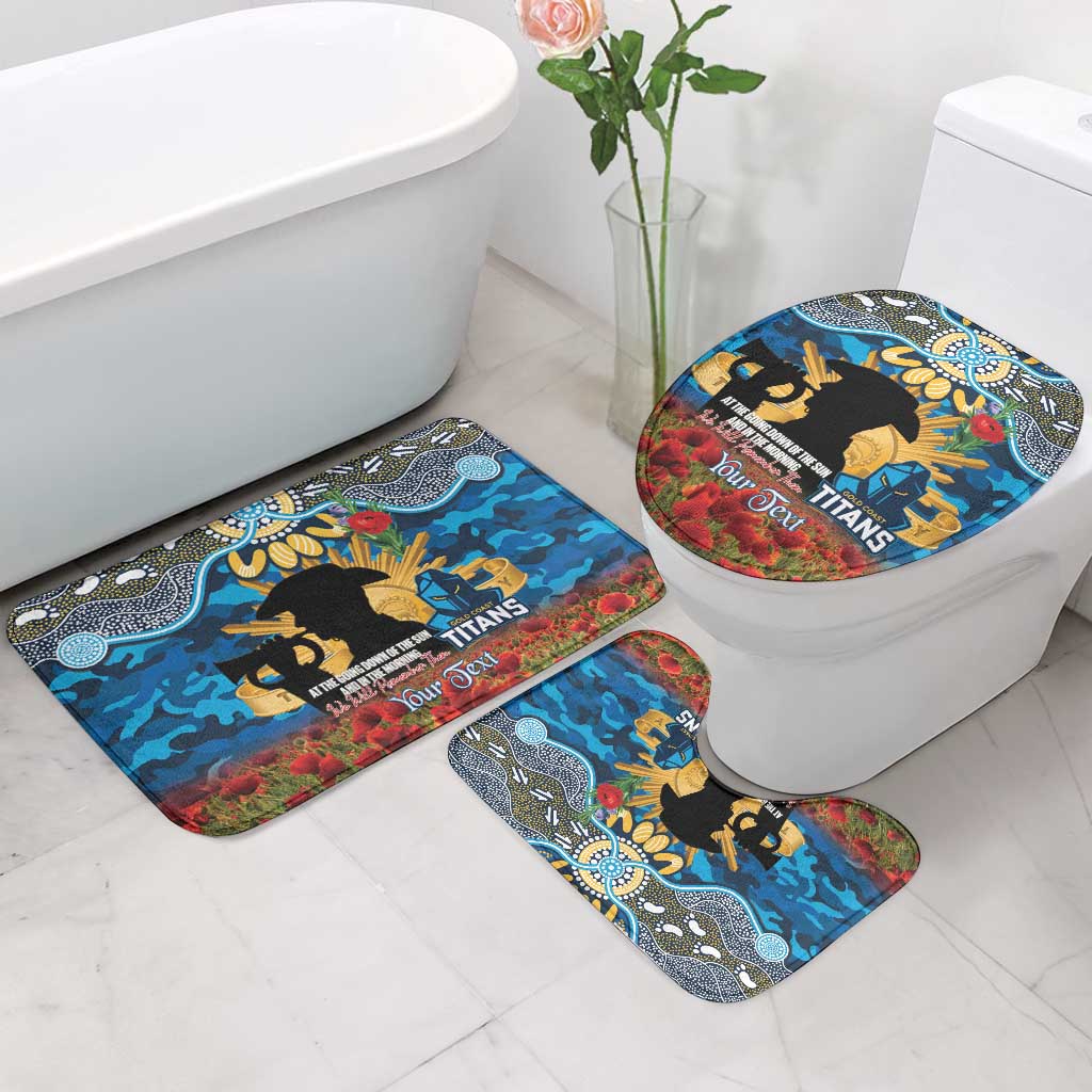 Personalised Titans Rugby ANZAC Day Bathroom Set Last Post Poppy We Will Remember Them
