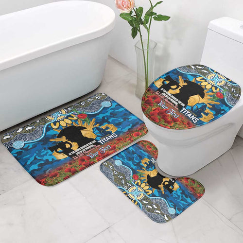 Personalised Titans Rugby ANZAC Day Bathroom Set Last Post Poppy We Will Remember Them