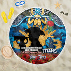 Personalised Titans Rugby ANZAC Day Beach Blanket Last Post Poppy We Will Remember Them