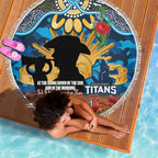 Personalised Titans Rugby ANZAC Day Beach Blanket Last Post Poppy We Will Remember Them