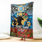 Personalised Titans Rugby ANZAC Day Blanket Last Post Poppy We Will Remember Them