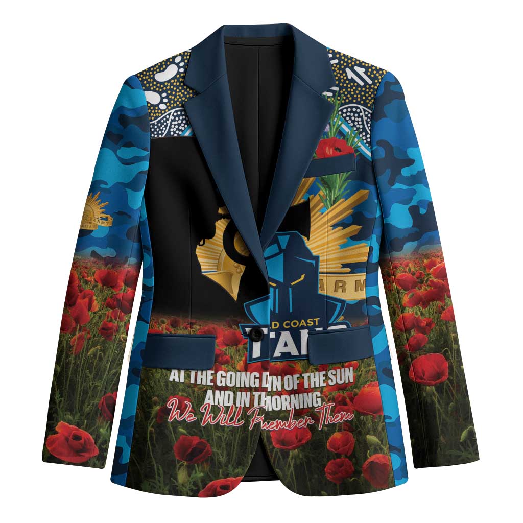 Personalised Titans Rugby ANZAC Day Blazer Last Post Poppy We Will Remember Them