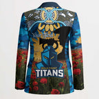 Personalised Titans Rugby ANZAC Day Blazer Last Post Poppy We Will Remember Them