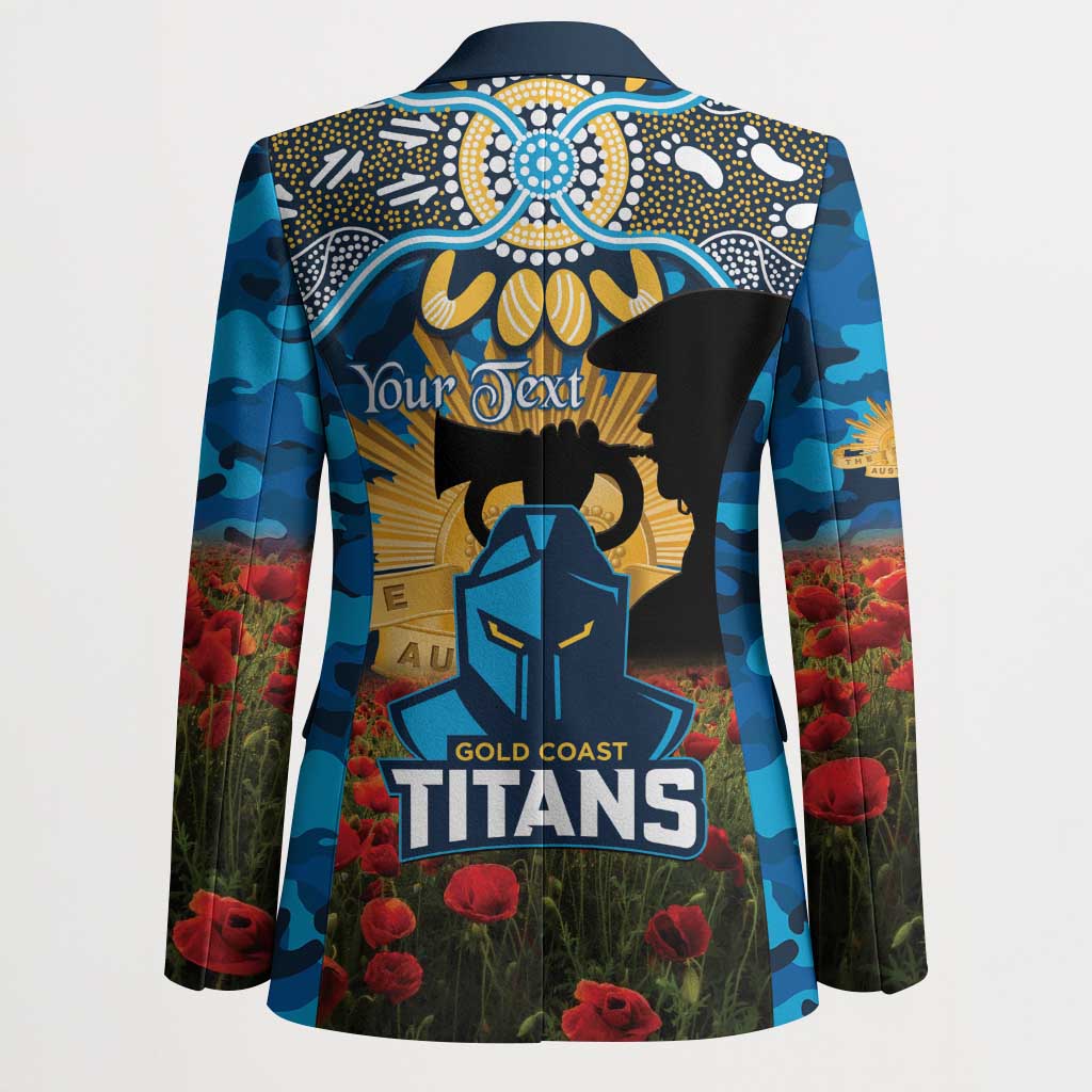 Personalised Titans Rugby ANZAC Day Blazer Last Post Poppy We Will Remember Them