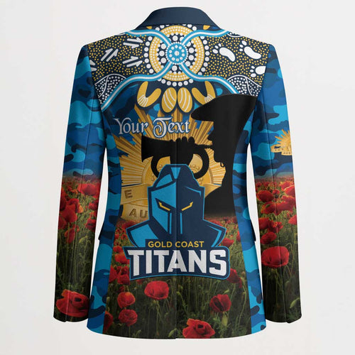Personalised Titans Rugby ANZAC Day Blazer Last Post Poppy We Will Remember Them