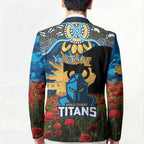 Personalised Titans Rugby ANZAC Day Blazer Last Post Poppy We Will Remember Them