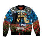 Personalised Titans Rugby ANZAC Day Bomber Jacket Last Post Poppy We Will Remember Them