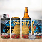 Personalised Titans Rugby ANZAC Day 4 in 1 Can Cooler Tumbler Last Post Poppy We Will Remember Them