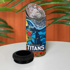 Personalised Titans Rugby ANZAC Day 4 in 1 Can Cooler Tumbler Last Post Poppy We Will Remember Them