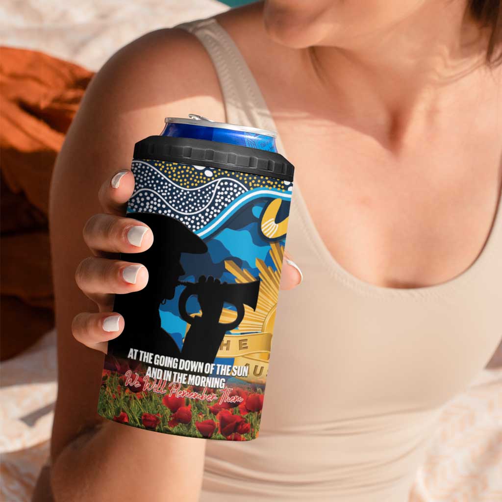Personalised Titans Rugby ANZAC Day 4 in 1 Can Cooler Tumbler Last Post Poppy We Will Remember Them