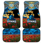 Personalised Titans Rugby ANZAC Day Car Mats Last Post Poppy We Will Remember Them